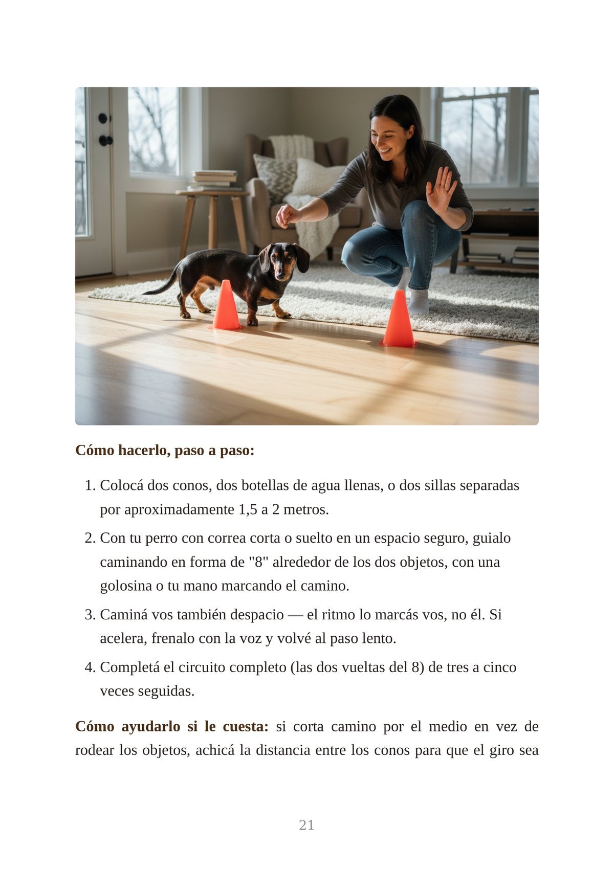 Muestra 4 — Circuito de conos en forma de 8 para movilidad